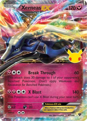 Xerneas EX card from Celebrations: Classic Collection