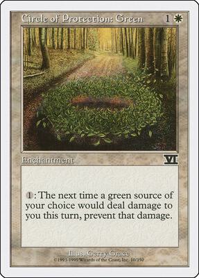 Circle of Protection: Green card from Classic Sixth Edition