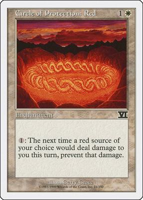 Circle of Protection: Red card from Classic Sixth Edition