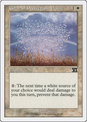 Circle of Protection: White card from Classic Sixth Edition