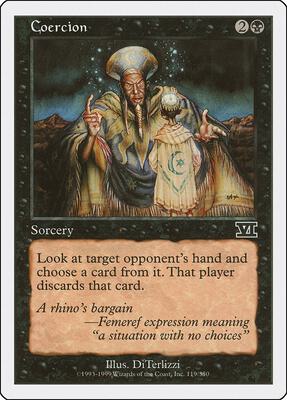 Coercion card from Classic Sixth Edition