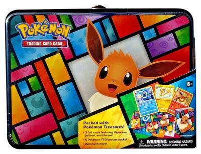 Eevee Pokemon Treasure Chest Tin card from Miscellaneous Cards & Products
