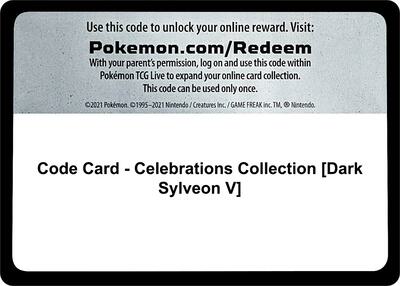 Code Card - Celebrations Collection [Dark Sylveon V] card from Celebrations