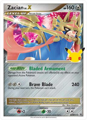 Zacian LV. X - SWSH135 card from SWSH: Sword & Shield Promo Cards