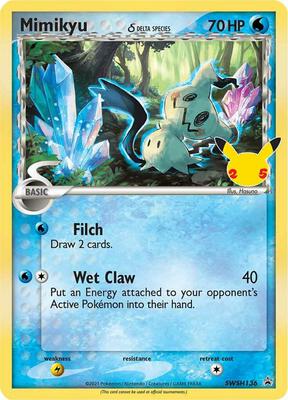 Mimikyu (Delta Species) - SWSH136 card from SWSH: Sword & Shield Promo Cards