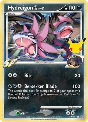 Hydreigon C lv.61 - SWSH138 card from SWSH: Sword & Shield Promo Cards