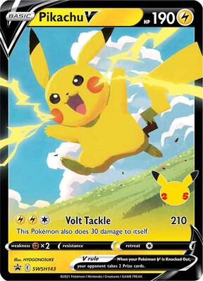 Pikachu V - SWSH143 card from SWSH: Sword & Shield Promo Cards