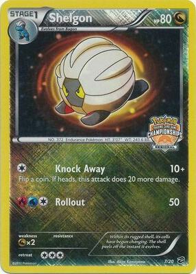 Shelgon - 7/20 (Regional Championships) card from League & Championship Cards