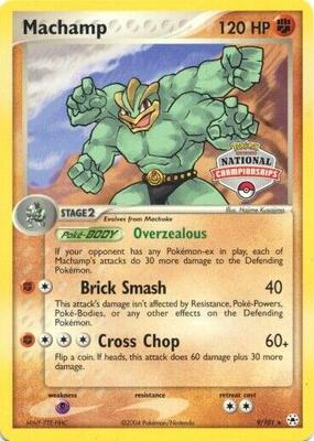 Machamp - 9/101 (National Championships) card from League & Championship Cards