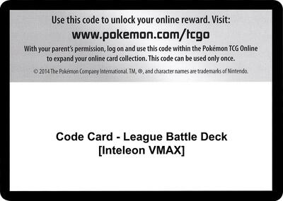 Code Card - League Battle Deck [Inteleon VMAX] card from Miscellaneous Cards & Products
