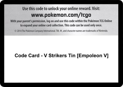 Code Card - V Strikers Tin [Empoleon V] card from SWSH05: Battle Styles
