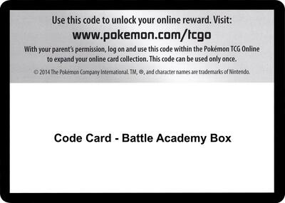 Code Card - Battle Academy Box card from Battle Academy