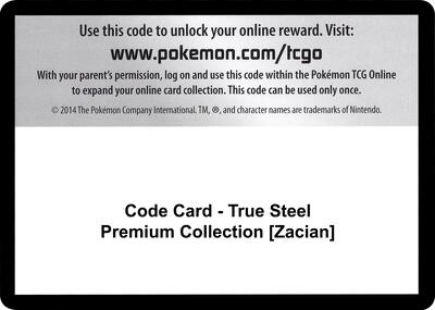Code Card - True Steel Premium Collection [Zacian] card from SWSH03: Darkness Ablaze
