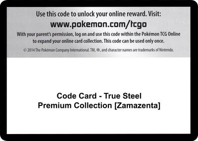 Code Card - True Steel Premium Collection [Zamazenta] card from SWSH03: Darkness Ablaze