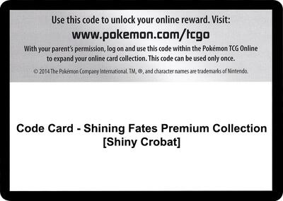 Code Card - Shining Fates Premium Collection [Shiny Crobat] card from Shining Fates
