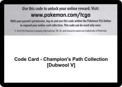 Code Card - Champion's Path Collection [Dubwool V] card from Champion's Path