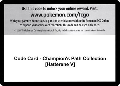 Code Card - Champion's Path Collection [Hatterene V] card from Champion's Path