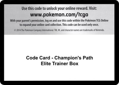 Code Card - Champion's Path Elite Trainer Box card from Champion's Path