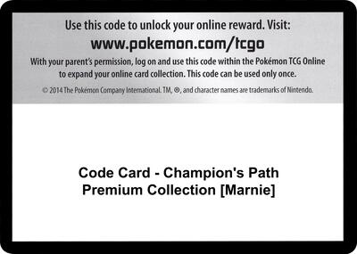 Code Card - Champion's Path Premium Collection [Marnie] card from Champion's Path