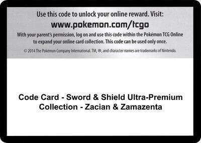 Code Card - Sword & Shield Ultra-Premium Collection - Zacian & Zamazenta card from Miscellaneous Cards & Products