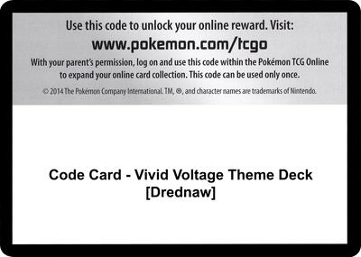 Code Card - Vivid Voltage Theme Deck [Drednaw] card from SWSH04: Vivid Voltage