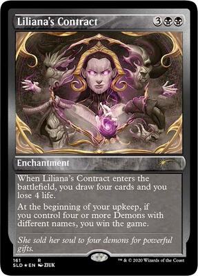 Liliana's Contract (161) (Foil Etched) card from Secret Lair Drop Series