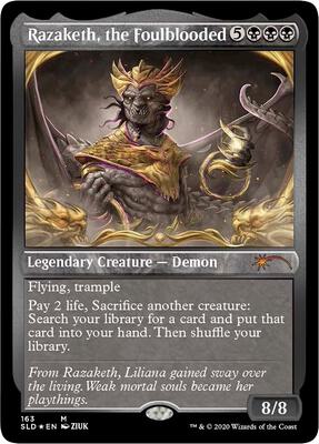 Razaketh, the Foulblooded (Foil Etched) card from Secret Lair Drop Series
