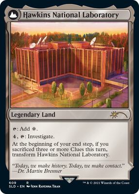 Hawkins National Laboratory card from Secret Lair Drop Series