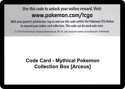 Code Card - Mythical Pokemon Collection Box [Arceus] card from Generations
