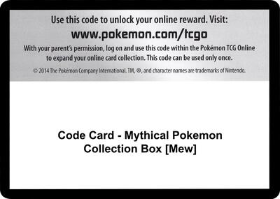 Code Card - Mythical Pokemon Collection Box [Mew] card from Generations