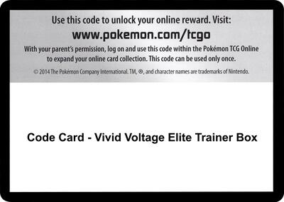 Code Card - Vivid Voltage Elite Trainer Box card from SWSH04: Vivid Voltage