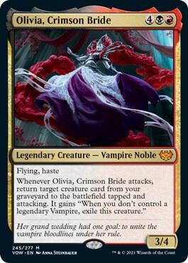 Olivia, Crimson Bride card from Innistrad: Crimson Vow