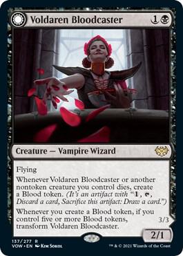 Voldaren Bloodcaster card from Innistrad: Crimson Vow