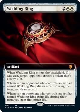 Wedding Ring (Extended Art) card from Commander: Innistrad: Crimson Vow