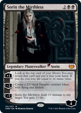 Sorin the Mirthless card from Innistrad: Crimson Vow