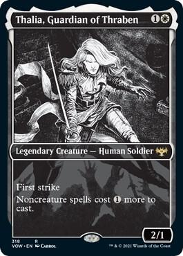 Thalia, Guardian of Thraben (Showcase) card from Innistrad: Crimson Vow