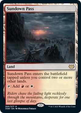 Sundown Pass card from Innistrad: Crimson Vow