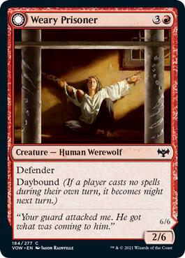 Weary Prisoner card from Innistrad: Crimson Vow