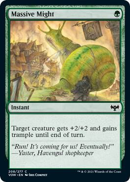 Massive Might card from Innistrad: Crimson Vow