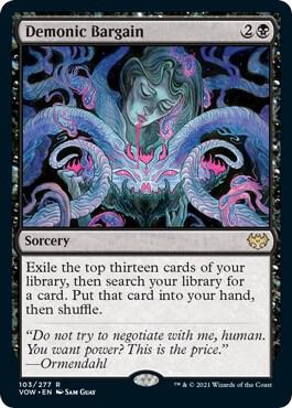 Demonic Bargain card from Innistrad: Crimson Vow