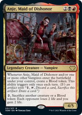 Anje, Maid of Dishonor card from Innistrad: Crimson Vow