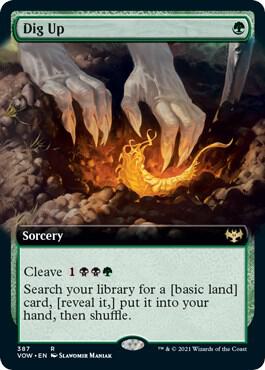 Dig Up (Extended Art) card from Innistrad: Crimson Vow