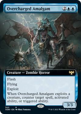 Overcharged Amalgam (Extended Art) card from Innistrad: Crimson Vow