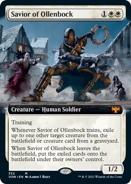 Savior of Ollenbock (Extended Art) card from Innistrad: Crimson Vow