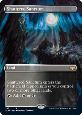 Shattered Sanctum (Borderless) card from Innistrad: Crimson Vow