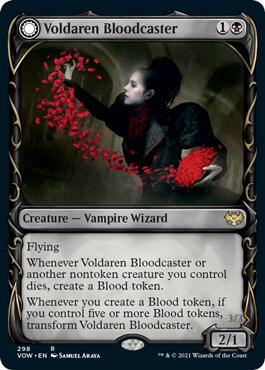 Voldaren Bloodcaster (Showcase) card from Innistrad: Crimson Vow