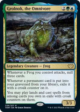 Grolnok, the Omnivore card from Innistrad: Crimson Vow