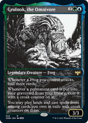 Grolnok, the Omnivore (Showcase) card from Innistrad: Crimson Vow