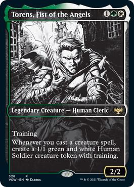 Torens, Fist of the Angels (Showcase) card from Innistrad: Crimson Vow