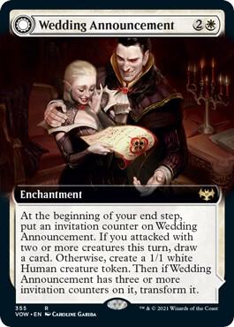 Wedding Announcement (Extended Art) card from Innistrad: Crimson Vow